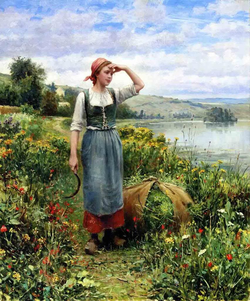 In a Field of Flowers Daniel Ridgway Knight 11 Pictures, Images and Photos