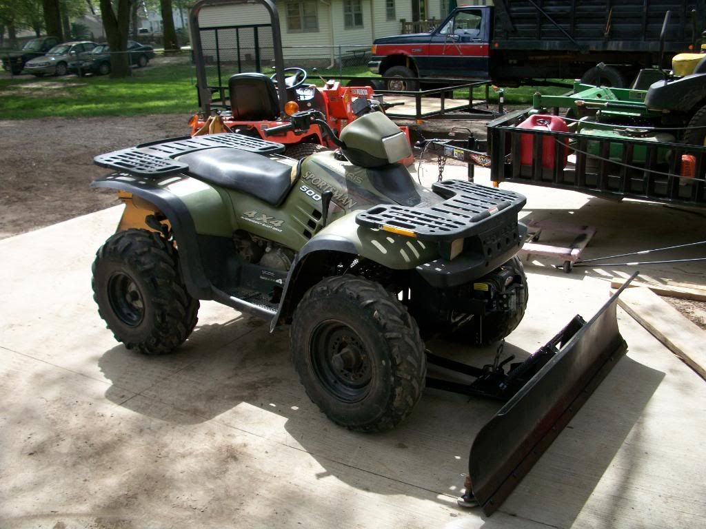 1997 Polaris sportsman 500 4x4 with 60 inch plow Snow Plowing Forum