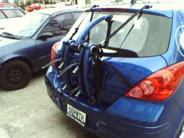 Nissan rogue with spoiler bike rack #10