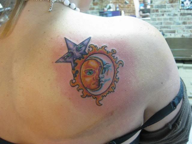 tattoos :: sun,moon and star