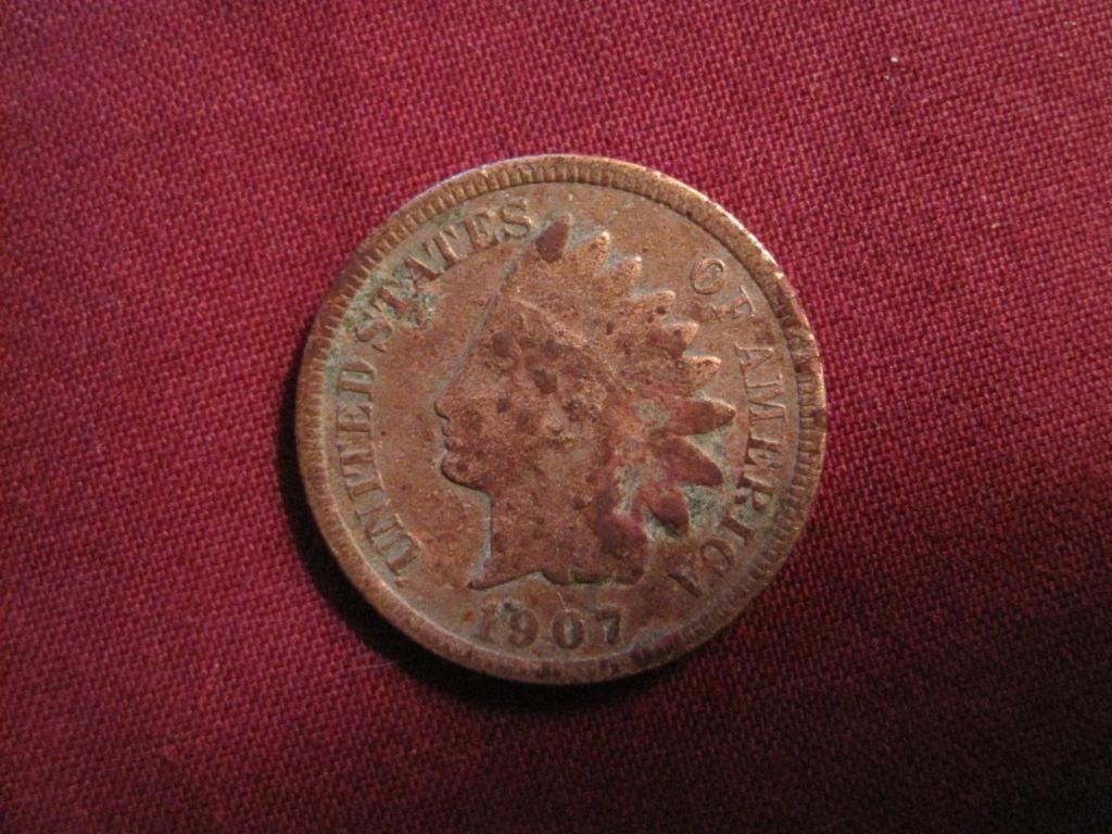 Coin-Roll-Find:-1907-Indian-Head-Cent