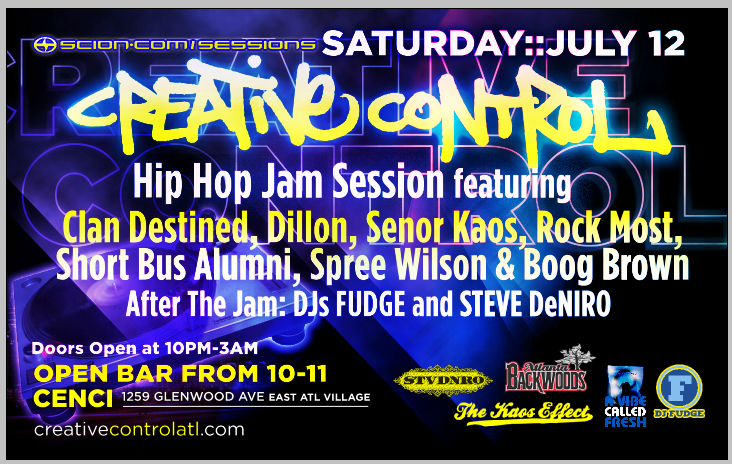 Creative Control July 12th @ Cenci