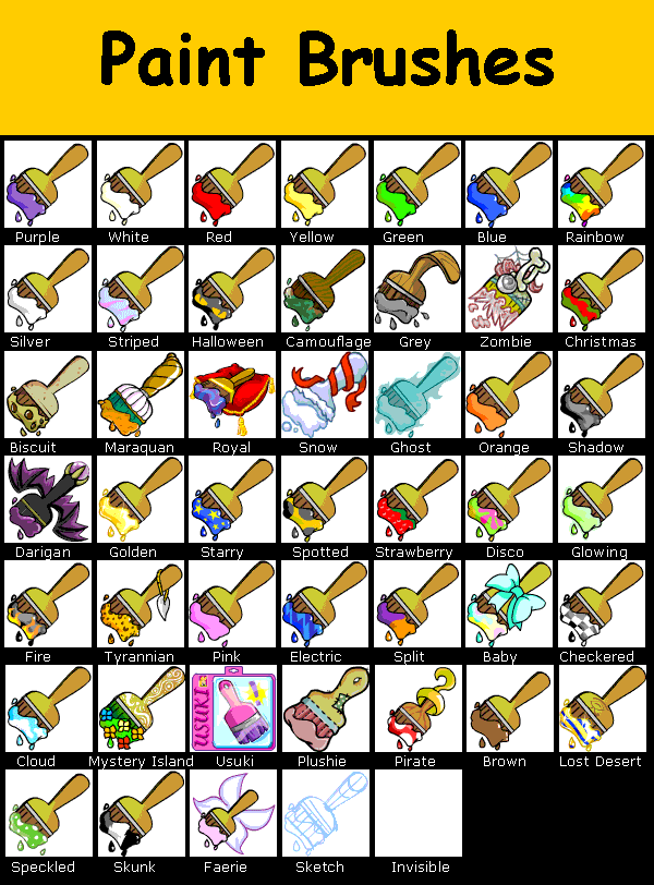 free neopets paint brushes