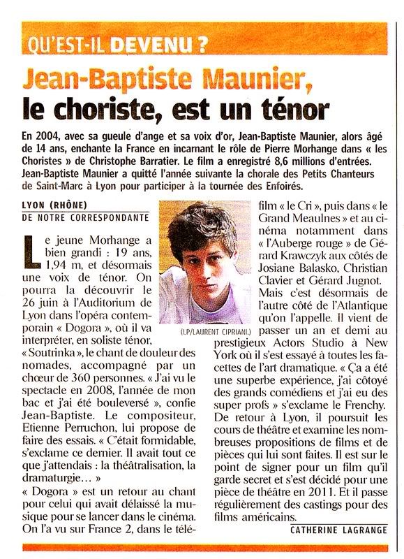 Jean Baptiste Maunier et Dogora dans le Parisien