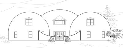 Front_Elevation_Small, Artists drawing of the front of the house