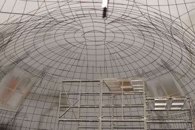 Inside_Rebar, View of the rebar on the inside of the mian domes