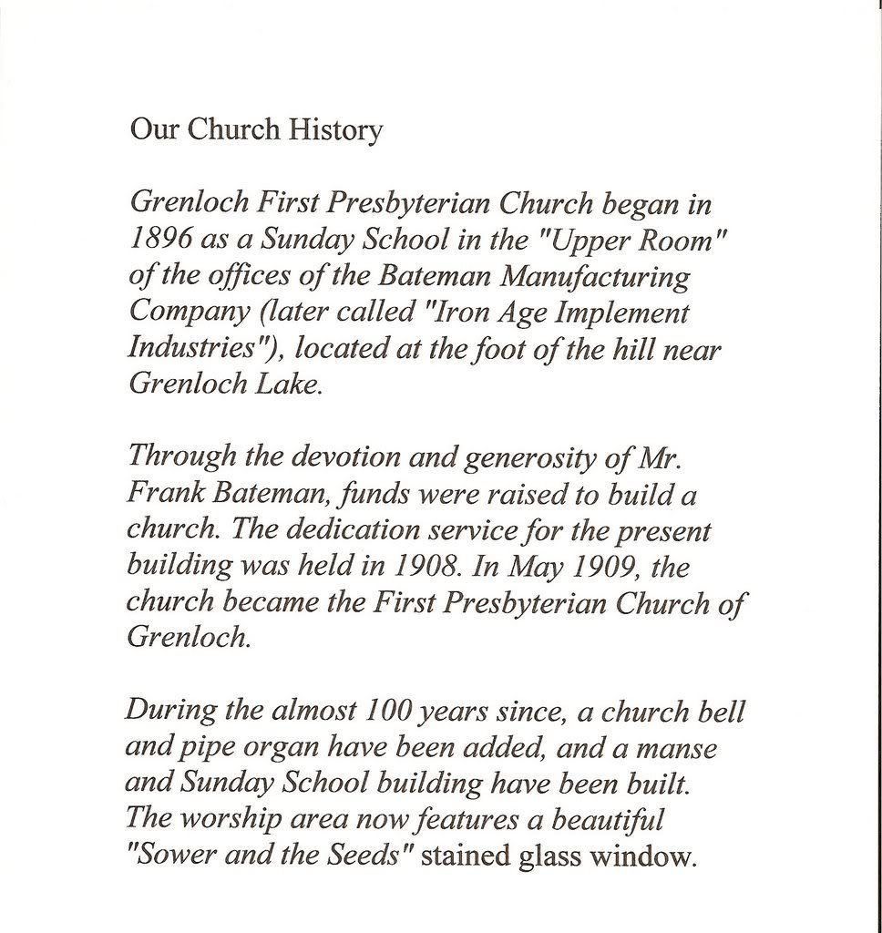 History Of Our Church