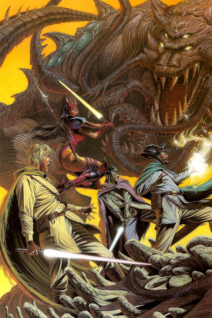 Kirana Ti and Streen battling the Leviathan