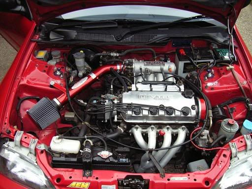 D16Z6 Engine Bay Photo by lukeclinch | Photobucket
