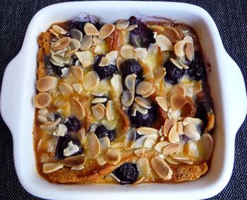 Blueberry Bread & Butter Pudding Pictures, Images and Photos