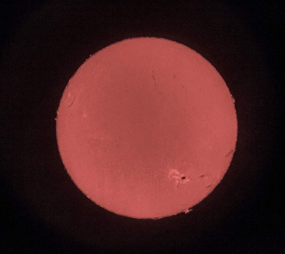Prominences and a solar spot! Photo credit: Geo Somoza/LAAS 