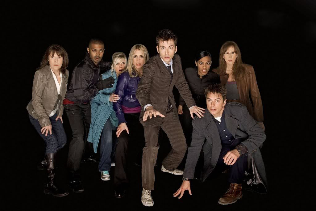 The Doctor, Rose, Martha, Donna, Jack, Mickey, Jackie, and Sarah Jane Smith Picture