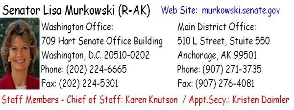 Send Senator Murkowski an E-mail
