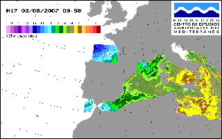 Temperatura de la mar estiu 2003
