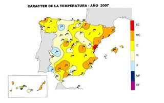 Temperatures any 2007 Espanya