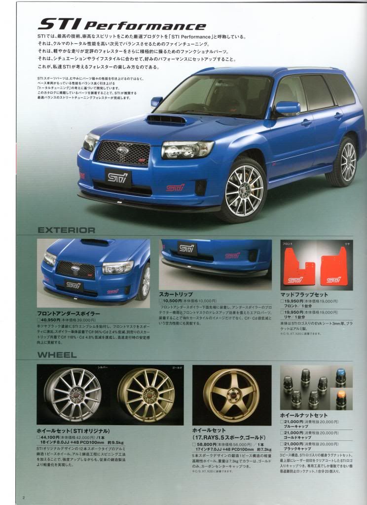 Sti Parts Brouchure Subaru Forester Owners Forum