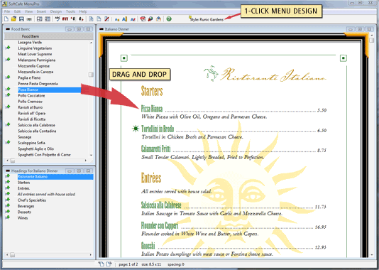 menu backgrounds