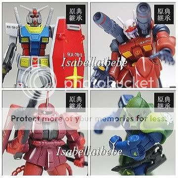 Bandai Gashapon Gundam 0079 GENTEN KEISHO figure x 4  