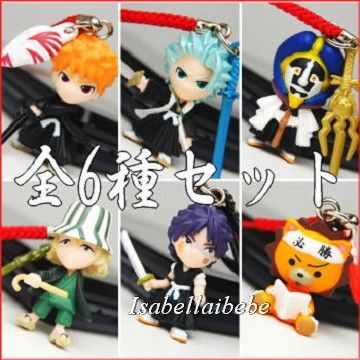 Bandai Bleach Zanpakuto V2 Phone Strap Figure Set x 6  