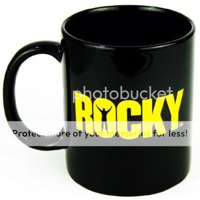 Rocky Balboa 80er Retro Tasse Italian Stalion Kaffeetasse schwarz neu