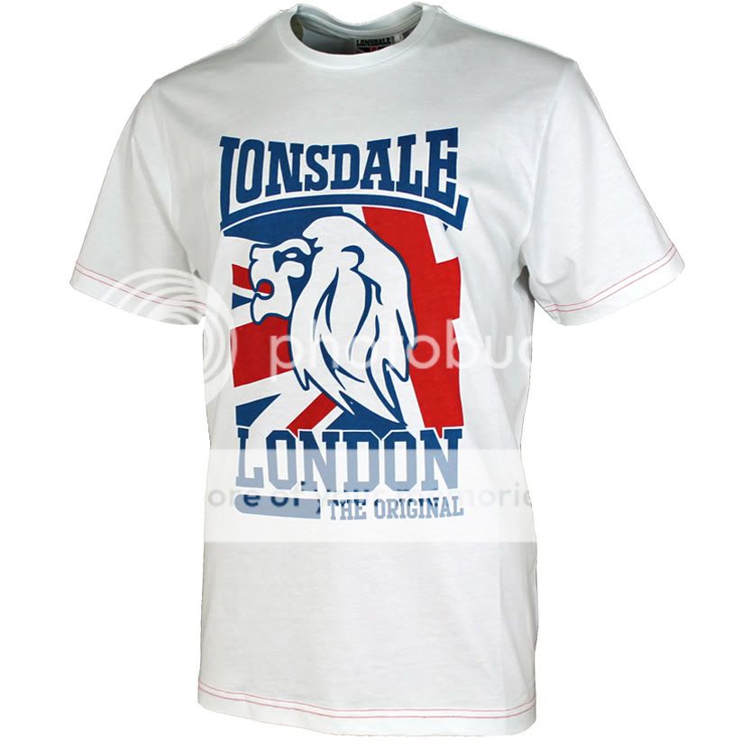 Lonsdale London Herren Classic T Shirt S M L XL XXL Tee rot schwarz