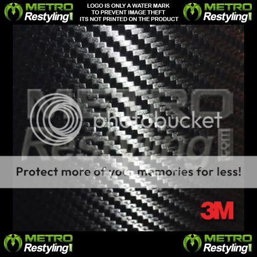 3M Gloss Black Di NOC Carbon Fiber Vinyl Sheet 48x60  